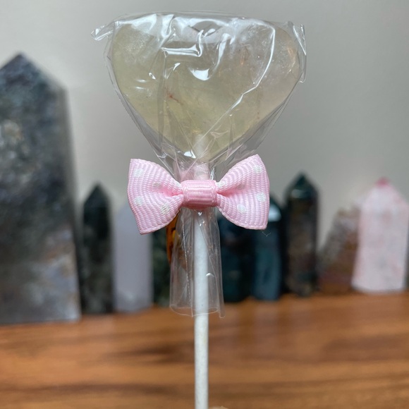 Handbags - Citrine Heart Shaped Crystal Lolipop (Not real candy)